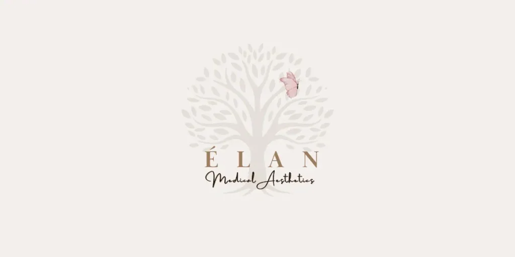 a logo with a butterfly on it